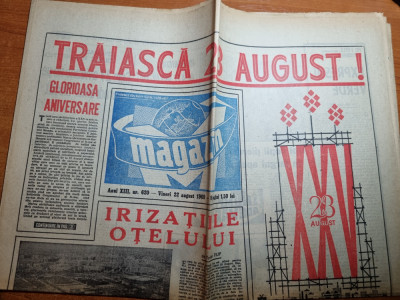 magazin 22 august 1969-traisca 23 august,irina petrescu,ion tiriac,ilie nastase foto