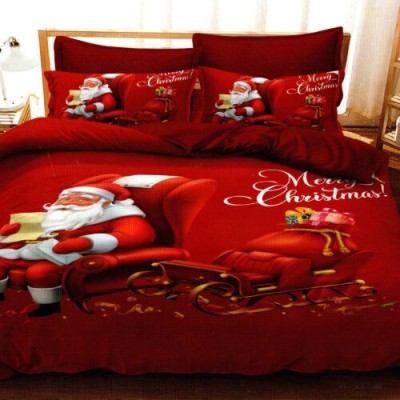 Lenjerie pat finet 3d 6 piese craciun f-xmas41 foto