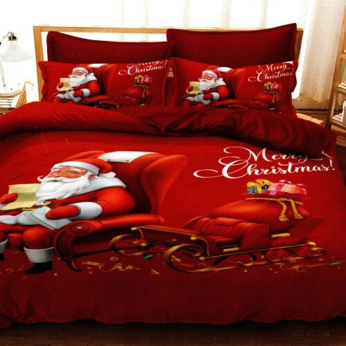 Lenjerie pat finet 3d 6 piese craciun f-xmas41