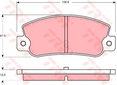 Set placute frana,frana disc FIAT CROMA (154) (1985 - 1996) TRW GDB360 foto