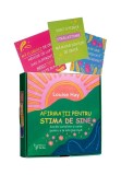 Cumpara ieftin Afirmatii pentru stima de sine. Set de cartoline si carte pentru a te iubi mai mult