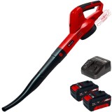 Einhell GE-CL 18/1 Li E PXC + Twinpack + 4514095 - Suflanta de gradina 105 m3/h + Set 2 acumulatori si incarcator Li-Ion 18 V 4 Ah