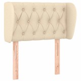 Cumpara ieftin Tablie de pat cu aripioare crem 83x23x78/88 cm material textil