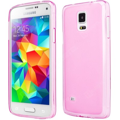 Pachet Husa + Folie SAMSUNG Galaxy S3 Mini (Roz Transparent) foto