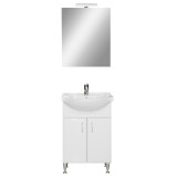 Mobilier complet de baie Bianca Prime 55, alb lucios