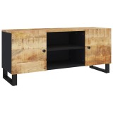Cumpara ieftin Comoda TV, 105x33x46 cm, lemn masiv de mango