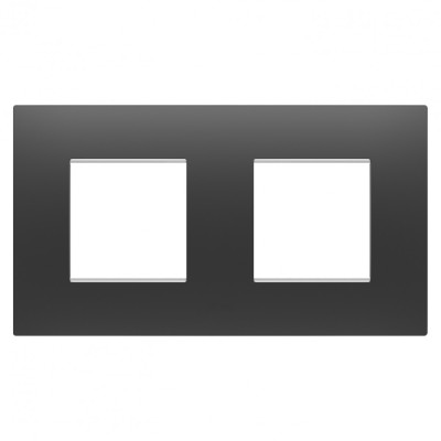 Rama Ornament 2P EGO Gewiss Chorus negru satinat GW16023DB foto