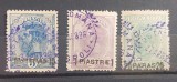 Romania 1896 - Spic de grau,Posta romana in Turcia cu supratipar negru,stampilate
