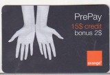 Bnk card Romania - Orange - 15+2 $ - 12/09 - RO-ORA-REF-0012-0912C