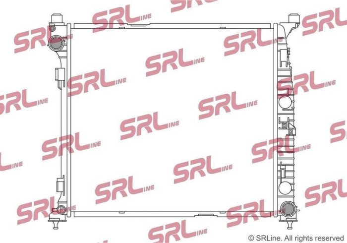 Radiator Mercedes Gl/Gls, M/Gle-Class /, motor: 5.5 V8 T, intrare/iesire conectare rapida, 600x558x26, SRLine, Aluminiu/ Plastic brazat, 0995004803;