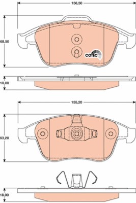 TRW GDB1808 COTEC set placute frana,frana disc foto