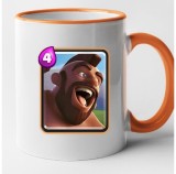 Cana maner portocaliu personalizata Clash Royale - Hog Rider, INOVATIX&reg;. 330ml