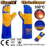 Manusi Sudura 16&rdquo; HGVW04 &ndash; Piele Naturala AB, Cusaturi Kevlar, Rezistenta 350&deg;C, Protectie Termica Profesionala