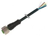 Cablu de conectare M12 drept 3m 30VAC 1,5A PUR