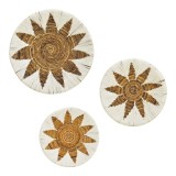 Cumpara ieftin Set 3 decoratiuni de perete Circy Boho Alb 50x50x2 cm