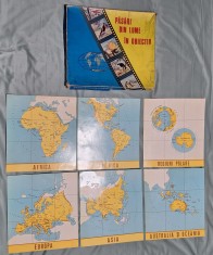 Pasari din lume in obiectiv - joc rar - jucarie veche romaneasca din anul 1970