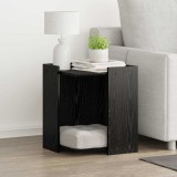 vidaXL Cutie pentru litiera pisici Stejar Negru 42 x 42 x 51 cm 886271