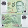 Singapore 5 Dolari 2014, 1 Triunghi, Polimer, UNC, Bancnota