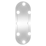 Cumpara ieftin Oglinda de perete cu lumini LED 20x50 cm oval sticla