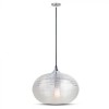 Pendul tavan 35cm sticla trasnparenta - diamond, V-TAC