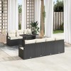 Set de canapele pentru gradina 8 pcs Negru Rattan poli