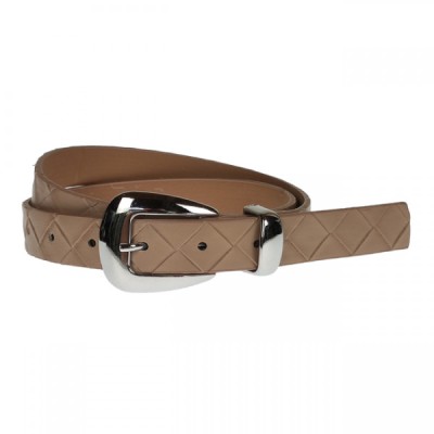 Curea dama, casual-eleganta, din piele ecologica, latime 2.5 cm, crem - CRD026CR foto