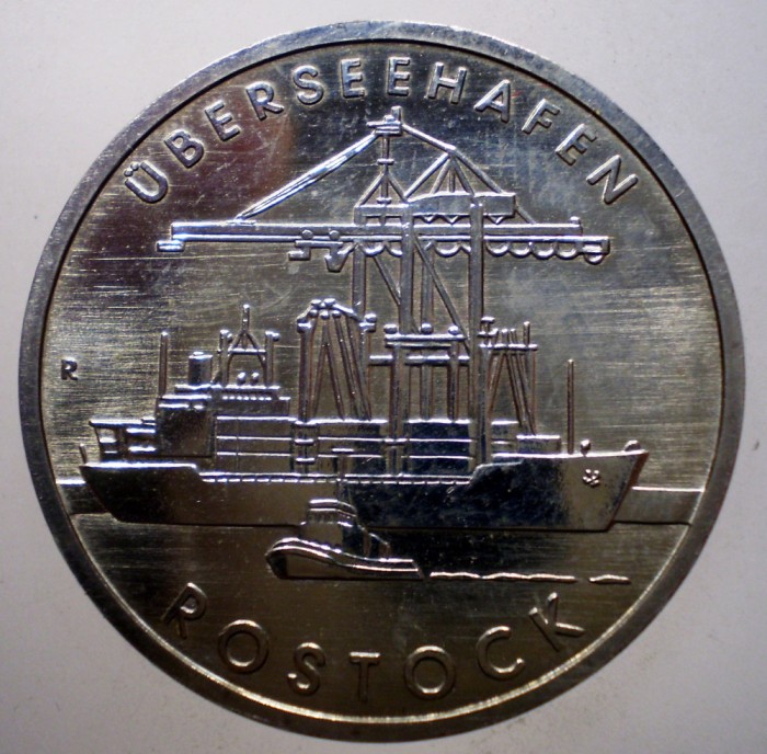 2.041 GERMANIA RDG DDR &Uuml;BERSEEHAFEN ROSTOCK 5 MARK 1988 A XF/AUNC