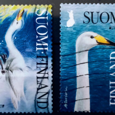 Finlanda 2019 păsări fauna lebede,Europa cept, serie 2v stampilata