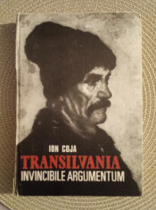 Transilvania - Invincibile Argumentum - Ion Coja cu dedicație si autograf foto