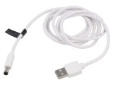 Cablu USB A la DC 5,5/2,5 alb 1,5m VENTION