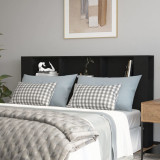 Tăblie de pat cu dulap, negru, 180x18,5x104,5 cm, vidaXL