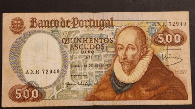 Portugalia 500 Escudos 1979 VF foto