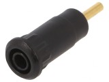 Soclu Banană 2mm Negru Aurit 28mm