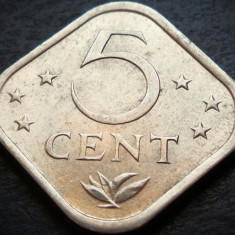 Moneda exotica 5 CENTI - ANTILELE OLANDEZE (Caraibe), anul 1975 * cod 2830
