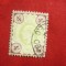 Timbru 4 pence Eduard VII rosu si verde stampilat 1902 Marea Britanie