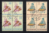 ROMANIA 1961 - Instrumente muzicale CTO (3 img), Stampilat