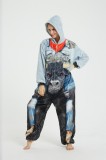 PJM233-411 Pijama pufoasa kigurumi cu imprimeu TAUR