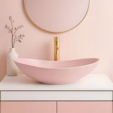 Lavoar pentru blat Rea Royal Powder Pink Matt