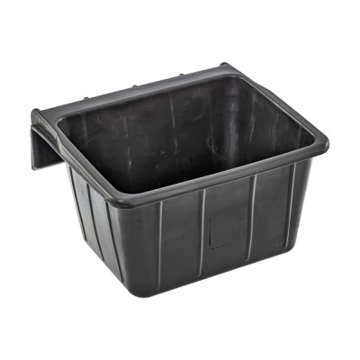 Hrănitoare rectangulară din cauciuc, negru, 20&amp;nbsp;litri foto