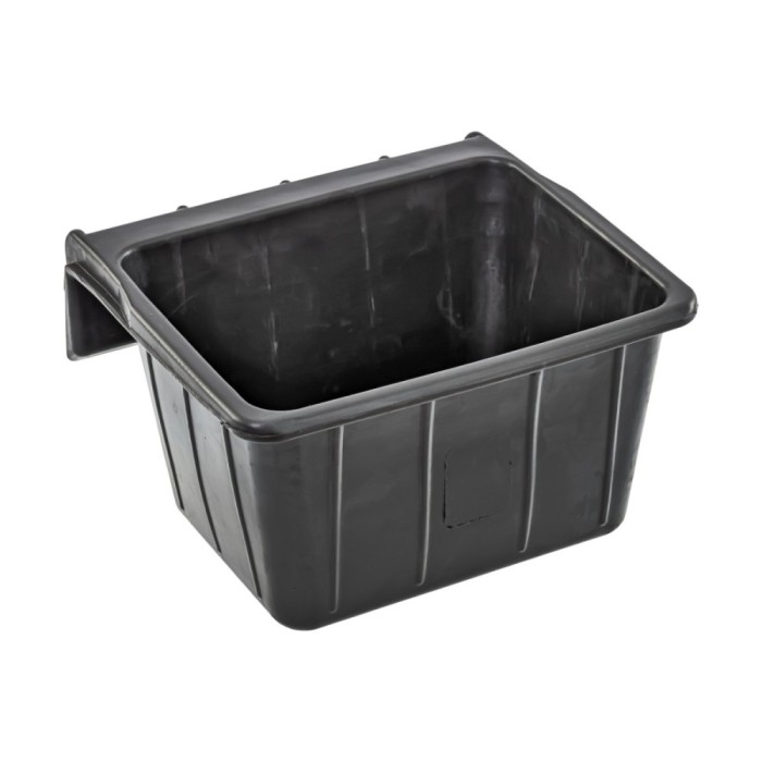 Hrănitoare rectangulară din cauciuc, negru, 20&nbsp;litri