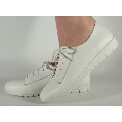 Pantofi albi piele naturala dama/dame/femei (cod SPF03) foto