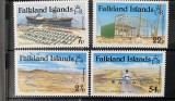 PC376 - FALKLAND ISLANDS 1985 Dezvoltare Aeroport, serie MNH, 4v, Nestampilat