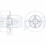 Disc frana Citroen C3 / C3 Origin III, C3 Aircross II, C3 II; DS DS 3; Opel Crossland X / Crossland; Peugeot 2008 I, 207, 207 Cc, 207 Sw, 249x9mm,