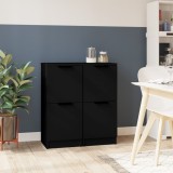 Gossi dulapuri, 2 buc., negru, 30x30x70 cm, lemn prelucrat