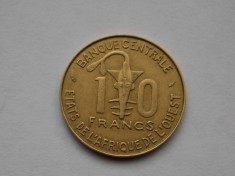 10 FRANCS 1989 STATELE AFRICANE DE VEST