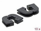 Set 10 buc protectie pentru 4 cabluri dreptunghiular - diametru 2.2mm Negru, Delock 60262