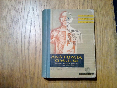 ANATOMIA OMULUI - V. Ranga, T. Seicaru, F. Alexe - Medicala, 1962, 685 p. foto