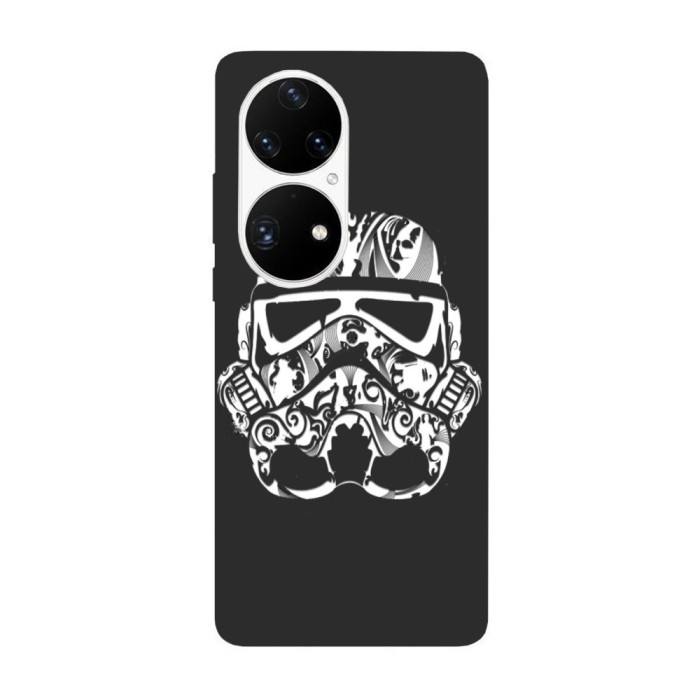 Husa compatibila cu Huawei P50 model Stormtrooper face tattoo, Silicon, TPU, Viceversa