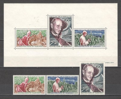 Dahomey.1966 Posta aeriana-Vizita Papei Paul VI la ONU MD.39 foto