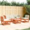 Gossi set mobilier de gradina cu perne, 5 piese, lemn masiv de pin